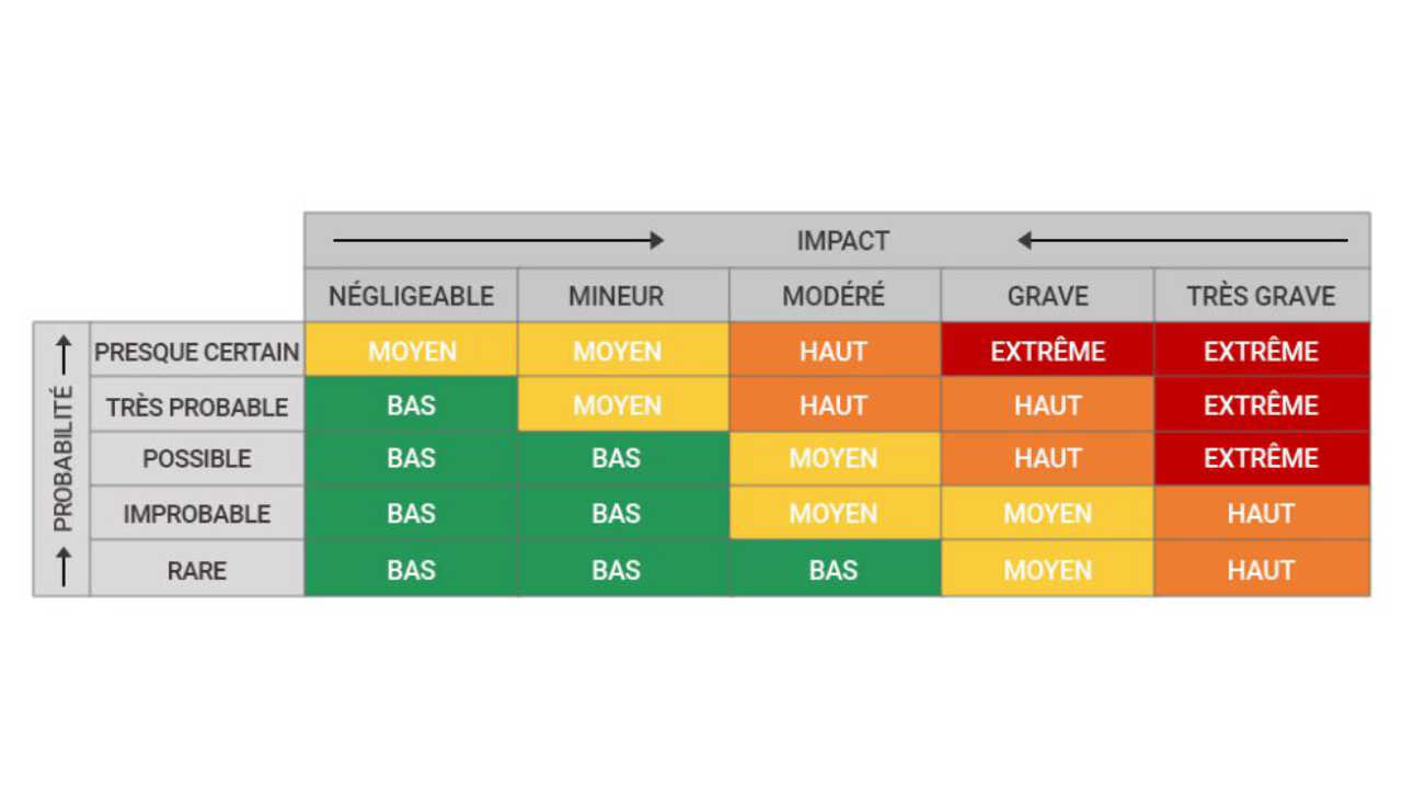 Qu'est-ce qu'une matrice de risque - Cabinet de conseil Morvarid Vincent